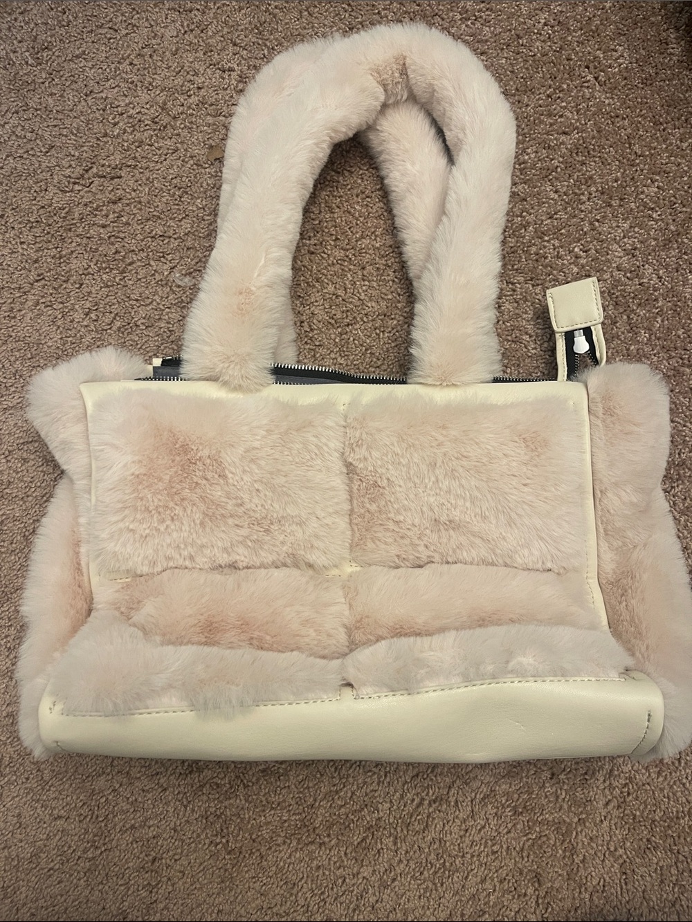 Zara Faux fur Tote Bag